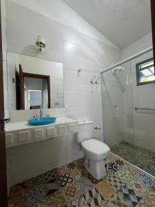 Koupelna v ubytování Pousada Poente do Sol