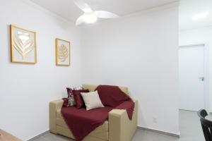 Posezení v ubytování Central Novo 2 Qtos com ar, academia e lava e seca