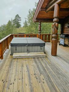 Balkón nebo terasa v ubytování Family Cabin With Views Towards Solentoppene