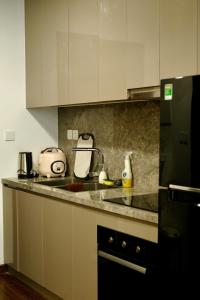 Kuchyň nebo kuchyňský kout v ubytování Muse