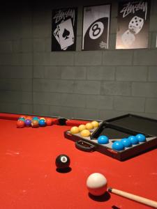 Biliár nebo kulečník v ubytování Espaço de Lazer Poço Valioso
