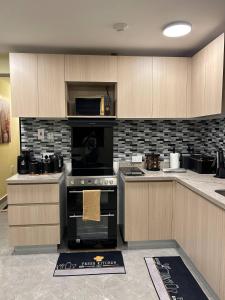 O bucătărie sau chicinetă la Charming Kingston Apartment with City Views