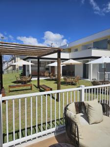 Balkón nebo terasa v ubytování Apto Aconchegante na Praia Coroa Vermelha