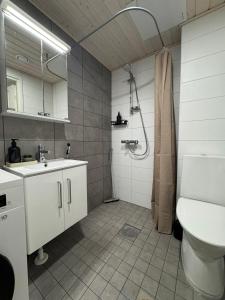 Koupelna v ubytování Pramea Apartments Tourula