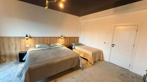 Postel nebo postele na pokoji v ubytování Cozy Studios Barlad