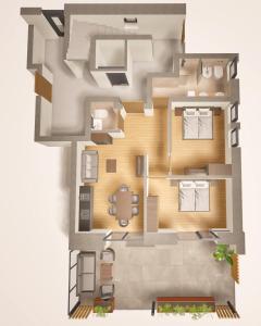 Půdorys ubytování Residence Tondelli