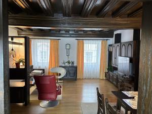 Μια τηλεόραση ή/και κέντρο ψυχαγωγίας στο Ferienwohnung Altstadt Freistadt