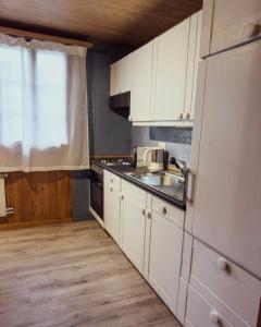 Kuchyň nebo kuchyňský kout v ubytování Chalet Brauerei