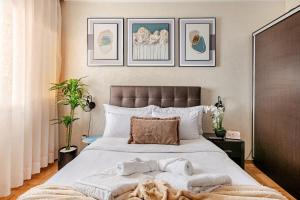 Postel nebo postele na pokoji v ubytování Cozy apartment in Rabat Agdal