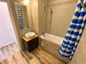 Koupelna v ubytování Beautiful air-conditioned apartment in the centre