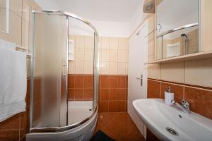 Koupelna v ubytování Apartmani Andreja + 52 fotografií