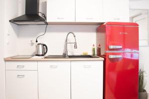 Η κουζίνα ή μικρή κουζίνα στο Secluded Studio in Central Sesvete +16 φωτογραφίες