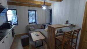 Kuchyň nebo kuchyňský kout v ubytování Horský apartmán Hygge Bedřichov + 7 fotografií