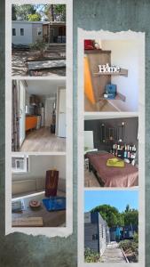 a collage of photos of a house at Chez Nini et Pat in Le Verdon-sur-Mer