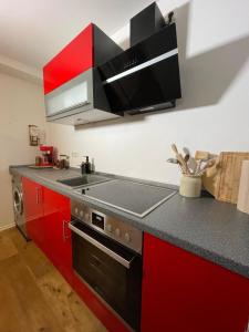 Kuchyň nebo kuchyňský kout v ubytování Haus Schönblick Ferienwohnung am Skilift + 17 fotografií