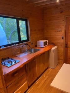 Η κουζίνα ή μικρή κουζίνα στο HuellaBlanca