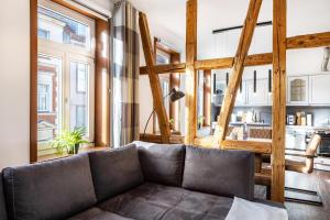 Χώρος καθιστικού στο Ferienwohnung am Dom in Erfurt