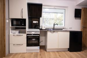 Kuchyň nebo kuchyňský kout v ubytování Novo