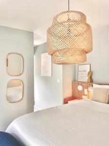 Postel nebo postele na pokoji v ubytování Chambre d Amis