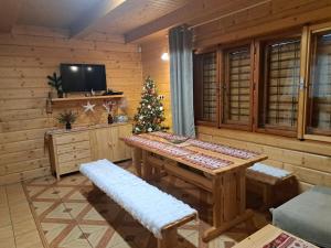 TV a/nebo společenská místnost v ubytování Chata Pod Dlhou malá Podbanské