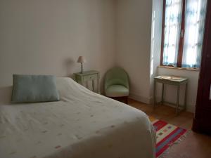 Postel nebo postele na pokoji v ubytování Gite du Chateau De La Renaudie