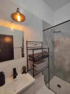 Koupelna v ubytování Beautiful Upscale Modern home with Private Pool 4E