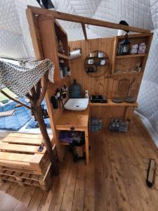 Kuchyň nebo kuchyňský kout v ubytování Liptov Wild Glamping