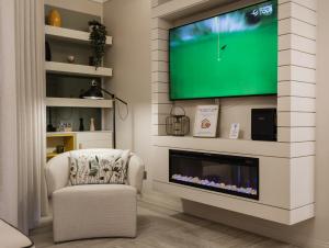 Et tv og/eller underholdning på Apartamento T1 Luxo Marina Vilamoura