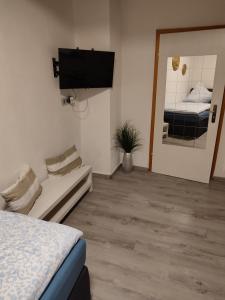 TV a/nebo společenská místnost v ubytování Ferienwohnung am Rittergut 100qm