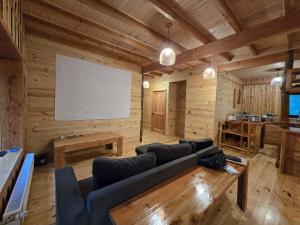 TV a/nebo společenská místnost v ubytování Casa Mágica en Bosque Huilo Huilo