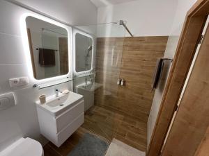 Koupelna v ubytování Kamence apartment