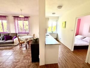 Postel nebo postele na pokoji v ubytování Varhany