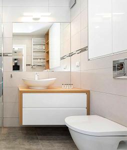 Koupelna v ubytování Apartament bursztynowa