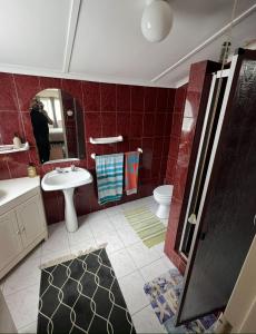 Koupelna v ubytování Valhalla