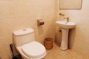 ein Badezimmer mit Toilette und Waschbecken in der Unterkunft Lime Ahangama in Ahangama