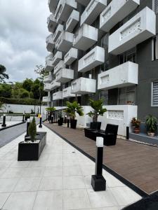 En balkon eller terrasse på Apartamento en Armenia, Conjunto residencial Ambar reserva