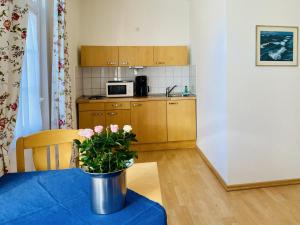 Η κουζίνα ή μικρή κουζίνα στο Villa Fortuna Gästehaus App Rügen