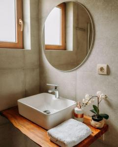 Koupelna v ubytování Pastelova Krova - domki w Bieszczadach