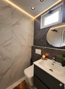 Koupelna v ubytování Residence Central Tirana