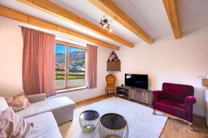 TV a/nebo společenská místnost v ubytování Wendelstein Lodge