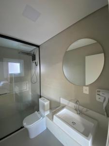 Koupelna v ubytování Suítes Ametista