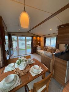 Ένα ή περισσότερα κρεβάτια σε δωμάτιο στο Bowland fell holiday home