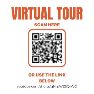 a sign that says virtual tour scan here or use the link below at 3BR2Bth MIT Harvard TD Garden BOS 2 Parking Spaces in Somerville