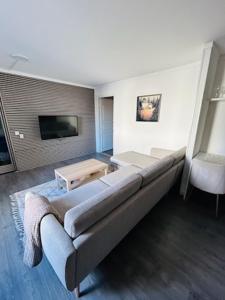 Ένα ή περισσότερα κρεβάτια σε δωμάτιο στο Villa med 3 sovrum