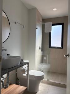 Koupelna v ubytování Morada Living