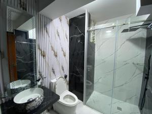 Koupelna v ubytování Hotel Sonccollay