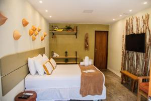 TV a/nebo společenská místnost v ubytování Kaçuá Milagres