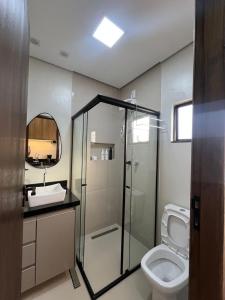 Ένα μπάνιο στο LOFT 9 - Apartamento Loft 09 Próximo ao Shopping Buriti