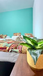 Ένα ή περισσότερα κρεβάτια σε δωμάτιο στο Apartment in Montenegro with pool