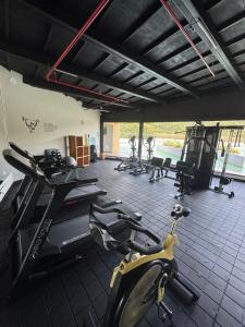 Fitness centrum a/nebo fitness zařízení v ubytování Hotel Rioverde Suite Cerca de Aeropuerto JMC